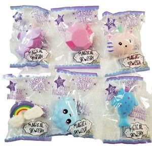 Magical Theme Squishy (Skwishy) Slow Rise Foam - Stress, Fidget Toy - 6 Pack